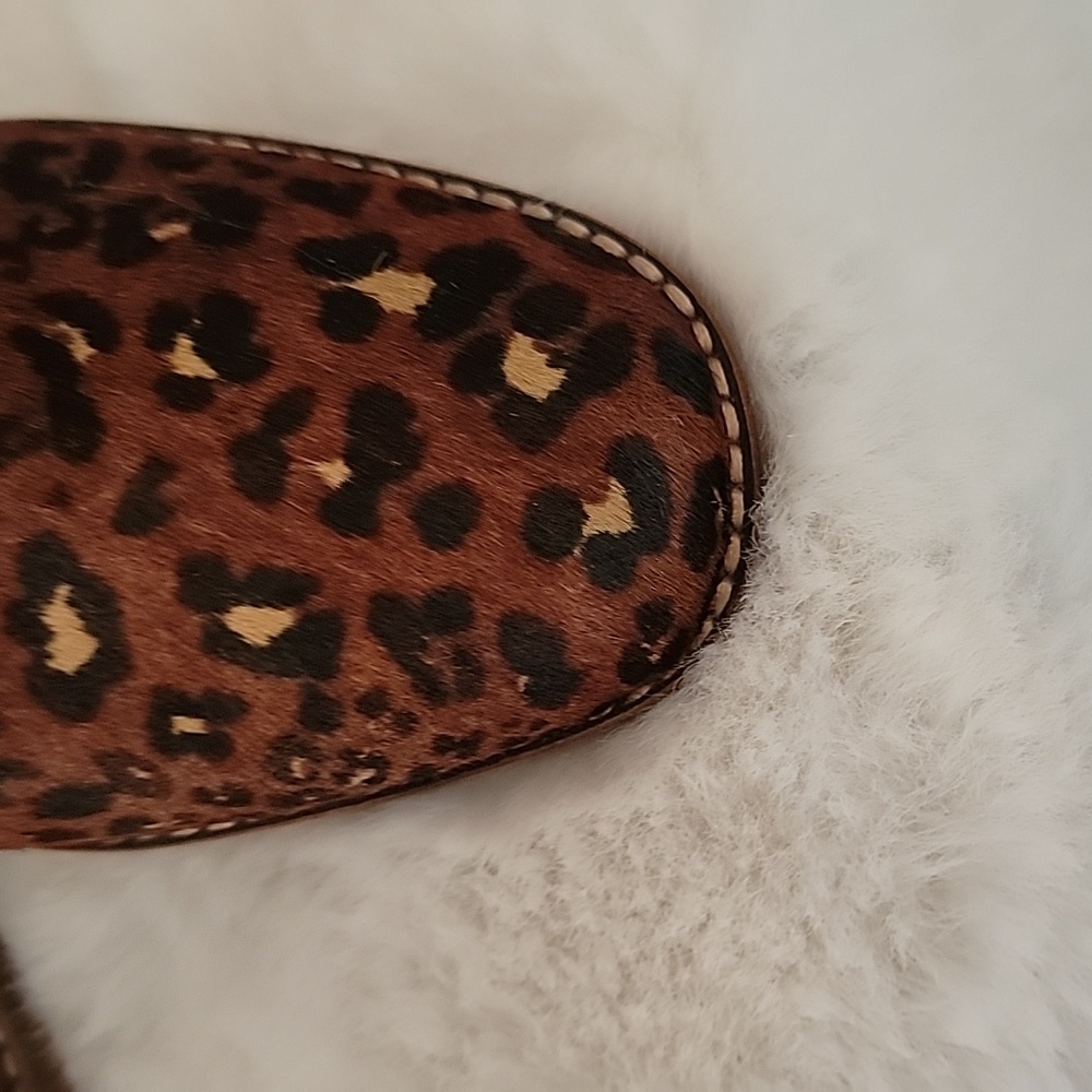 Ladies Mules Madewell Brown, Animal Print Calf Hair Block Heel - Picture 4 of 4